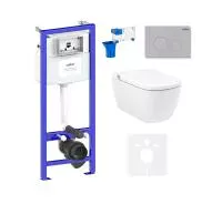 Комплект инсталляции и унитаза 7 в 1 Lavinia Boho Relfix Smart V-Clean 87561123  