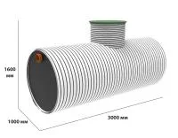 Горизонтальная станция биол. очистки KANN ECO - 10,  8-10человека (1500 л/сутки), залп. сброс 100 л.